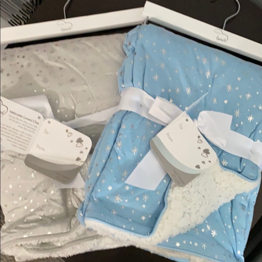 Born Loved Baby Blanket 30”x40” NWT (CLO)